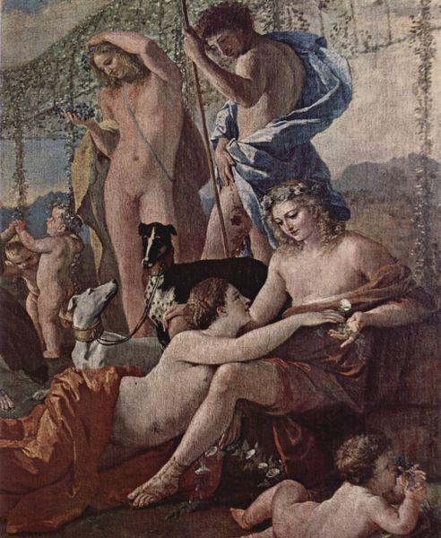 Nicolas Poussin Das Reich der Flora oil painting image